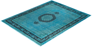 Fine Vibrance, One-of-a-Kind Hand-Knotted Area Rug  - Blue, 8' 2" x 10' 3"