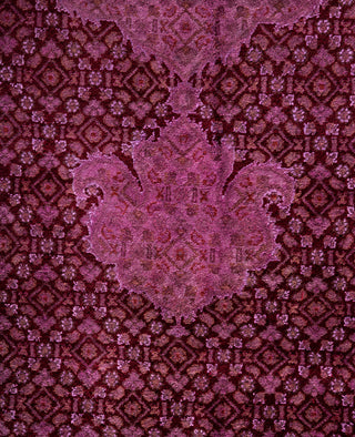 Overdyed Hand-Knotted Wool Modern-Contemporary Purple Area Rug 8' 0" x 10' 1"