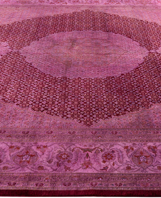 Overdyed Hand-Knotted Wool Modern-Contemporary Purple Area Rug 8' 0" x 10' 1"