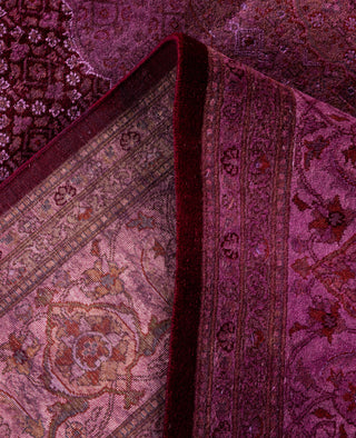 Overdyed Hand-Knotted Wool Modern-Contemporary Purple Area Rug 8' 0" x 10' 1"