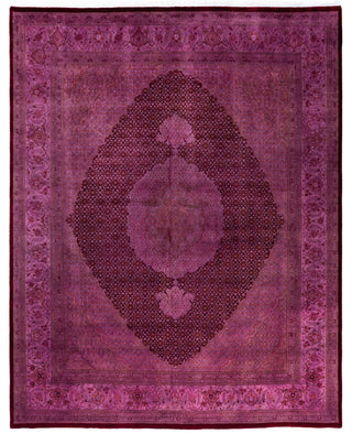 Overdyed Hand-Knotted Wool Modern-Contemporary Purple Area Rug 8' 0" x 10' 1"