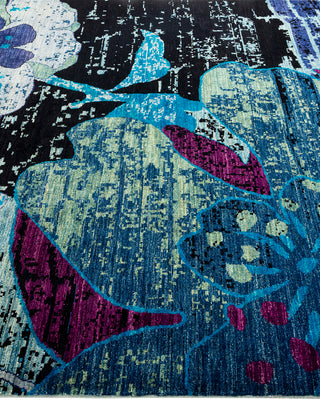 Traditional Hand-Knotted Blue Area Rug 6' 2" x 9' 3"