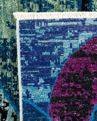 Traditional Hand-Knotted Blue Area Rug 6' 2" x 9' 3"