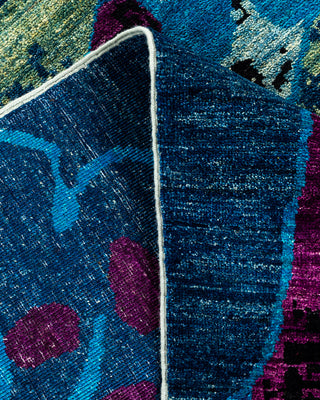 Traditional Hand-Knotted Blue Area Rug 6' 2" x 9' 3"