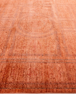 Contemporary Overdyed Wool Hand Knotted Pink Area Rug 6' 2" x 8' 4"