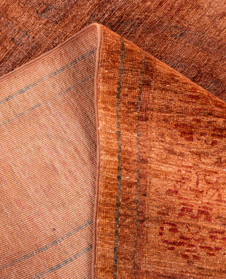 Contemporary Overdyed Wool Hand Knotted Pink Area Rug 6' 2" x 8' 4"