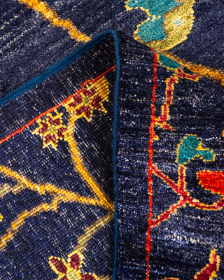 Traditional Hand Knotted Blue Runner 3' 2" x 11' 9"