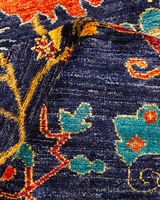 Traditional Hand Knotted Blue Runner 3' 2" x 11' 9"