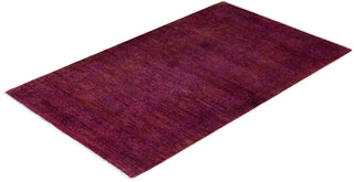 Vibrance, One-of-a-Kind Hand-Knotted Area Rug  - Purple, 3' 2" x 5' 3"