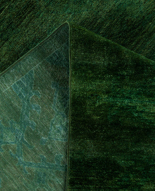 Overdyed One-of-a-Kind Wool Green Area Rug 12' 1" x 15' 8"