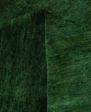 Overdyed One-of-a-Kind Wool Green Area Rug 12' 1" x 15' 8"