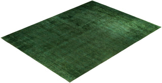 Overdyed One-of-a-Kind Wool Green Area Rug 12' 1" x 15' 8"