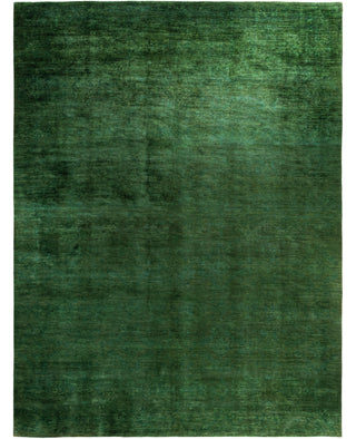 Overdyed One-of-a-Kind Wool Green Area Rug 12' 1" x 15' 8"