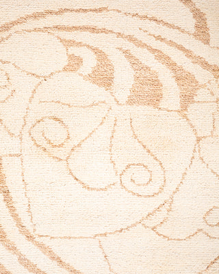 Traditional Hand Knotted Ivory Area Rug 8' 2" x 10' 0"