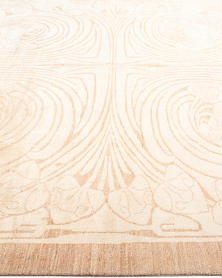 Traditional Hand Knotted Ivory Area Rug 8' 2" x 10' 0"