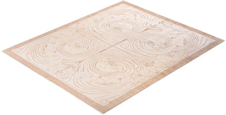 Traditional Hand Knotted Ivory Area Rug 8' 2" x 10' 0"