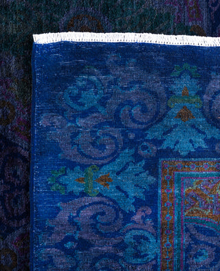 Overdyed One-of-a-Kind Wool Navy Area Rug 8' 2" x 9' 10"