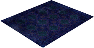 Overdyed One-of-a-Kind Wool Navy Area Rug 8' 2" x 9' 10"