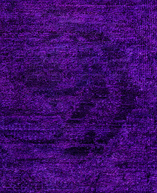 Contemporary Overdyed Wool Hand Knotted Purple Area Rug 8' 10" x 11' 10"