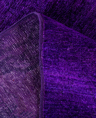 Contemporary Overdyed Wool Hand Knotted Purple Area Rug 8' 10" x 11' 10"