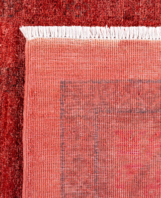 Contemporary Overdyed Wool Hand Knotted Pink Area Rug 9' 2" x 11' 9"