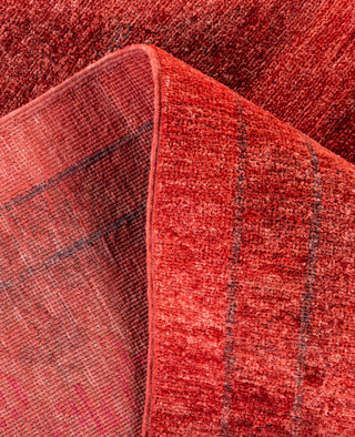 Contemporary Overdyed Wool Hand Knotted Pink Area Rug 9' 2" x 11' 9"