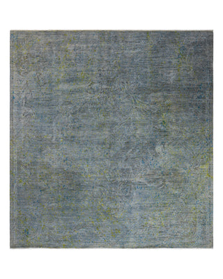 Contemporary Fine Vibrance Blue Wool Area Rug 9' 0" x 9' 4"