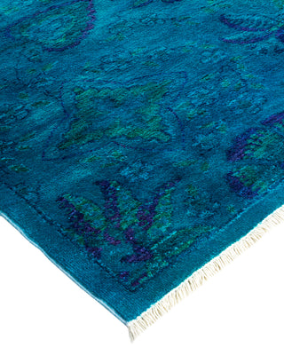 Contemporary Hand Knotted  Blue Area Rug 9' 1" x 12' 3"
