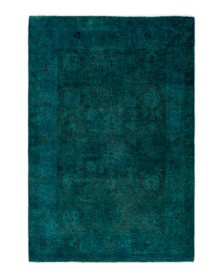 Fine Vibrance, One-of-a-Kind Hand-Knotted Area Rug  - Green, 4' 1" x 5' 10"
