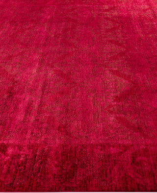 Overdyed Hand-Knotted Wool Modern-Contemporary Red Area Rug 9' 2" x 12' 1"