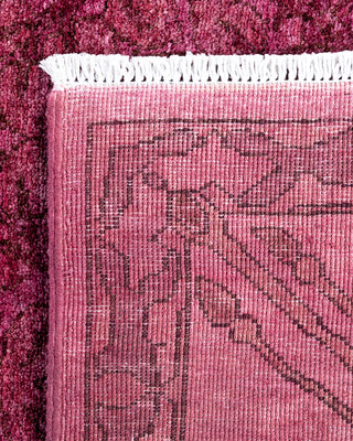 Contemporary Hand-Knotted Overdyed Pink Area Rug 6' 2" x 8' 10"