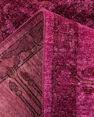Contemporary Hand-Knotted Overdyed Pink Area Rug 6' 2" x 8' 10"