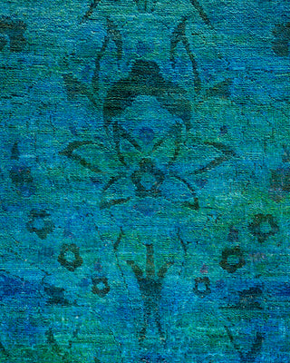 Contemporary Hand Knotted Overdyed Blue Area Rug 3' 0" x 5' 5"