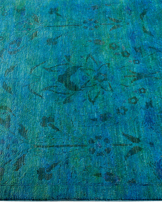 Contemporary Hand Knotted Overdyed Blue Area Rug 3' 0" x 5' 5"