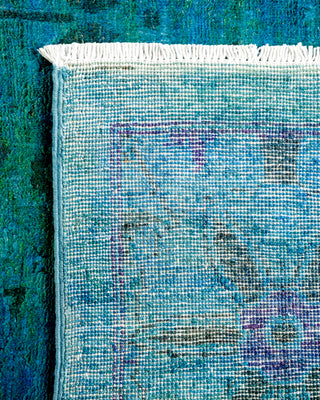Contemporary Hand Knotted Overdyed Blue Area Rug 3' 0" x 5' 5"