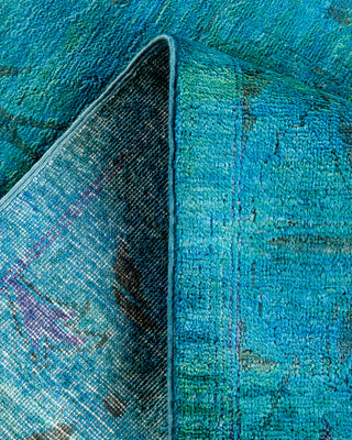 Contemporary Hand Knotted Overdyed Blue Area Rug 3' 0" x 5' 5"