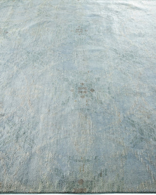 Contemporary Hand Knotted  Blue Area Rug 6' 0" x 12' 2"