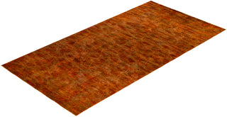 Contemporary Fine Vibrance Orange Wool Area Rug - 6' 1" x 12' 3"