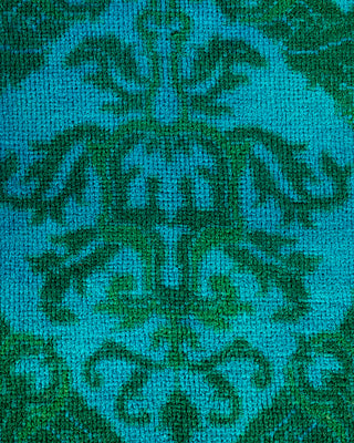 Contemporary Fine Vibrance Blue Wool Area Rug - 4' 1" x 6' 2"