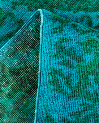 Contemporary Fine Vibrance Blue Wool Area Rug - 4' 1" x 6' 2"