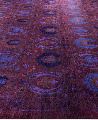 Overdyed One-of-a-Kind Wool Red Square Area Rug 12' 1" x 12' 4"