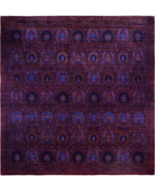 Overdyed One-of-a-Kind Wool Red Square Area Rug 12' 1" x 12' 4"