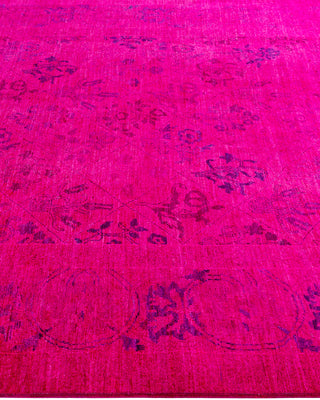 Overdyed Hand-Knotted Pink Area Rug 6' 1" x 9' 2"