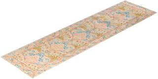 Contemporary Hand-Knotted Arts & Crafts Floral Beige Runner 2' 8" x 10' 0"