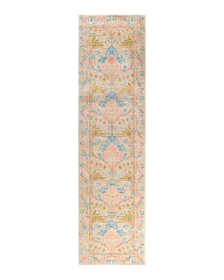 Contemporary Overyed Wool Hand Knotted Beige Runner 2' 8" x 10' 0"