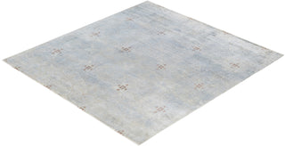Contemporary Overdyed Wool Hand Knotted Gray Area Rug 8' 0" x 8' 6"