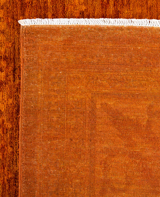 Overdyed One-of-a-Kind Wool Orange Area Rug 9' 10" x 13' 7"