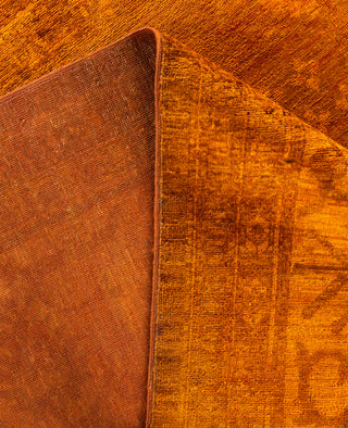 Overdyed One-of-a-Kind Wool Orange Area Rug 9' 10" x 13' 7"