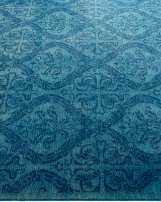 Contemporary Hand Knotted Overdyed Blue Area Rug 5' 1" x 7' 6"