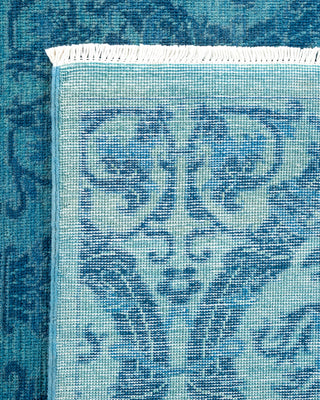 Contemporary Hand Knotted Overdyed Blue Area Rug 5' 1" x 7' 6"